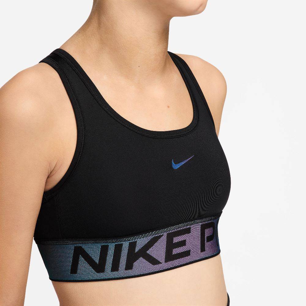 NIKE PRO GIRLS SWOOSH SPORT BRA SHINE ACCENTS