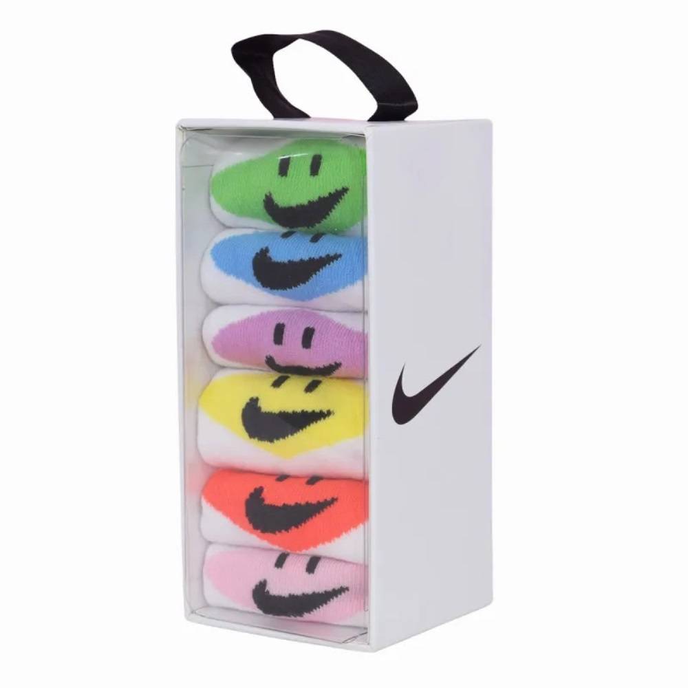 NIKE INFANT SMILEY 6PK ANKLE SOCKS
