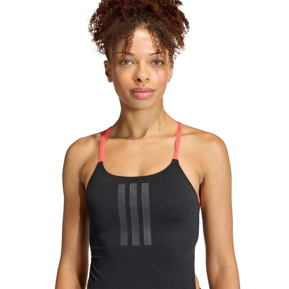 ADIDAS RIPSTREAM 3-STRIPES TIE BACK SWIMSUIT