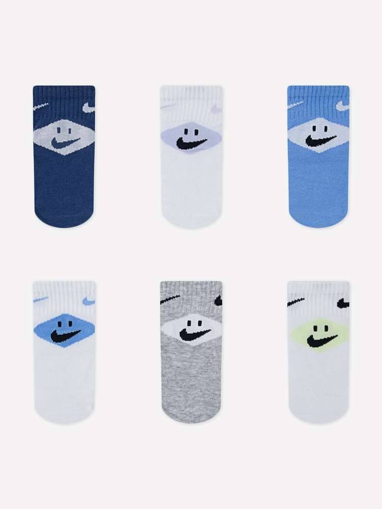 NIKE INFANT SMILEY 6PK ANKLE SOCKS