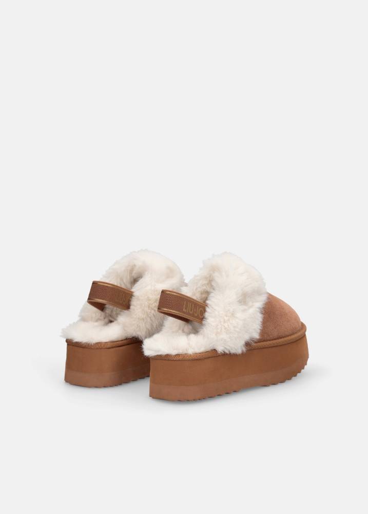LIU JO JANE - SUEDE PLATFORM MULES
