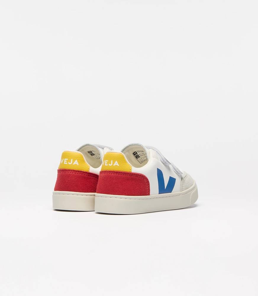 VEJA V-12 ORGANIC TRACED LEATHER KIDS