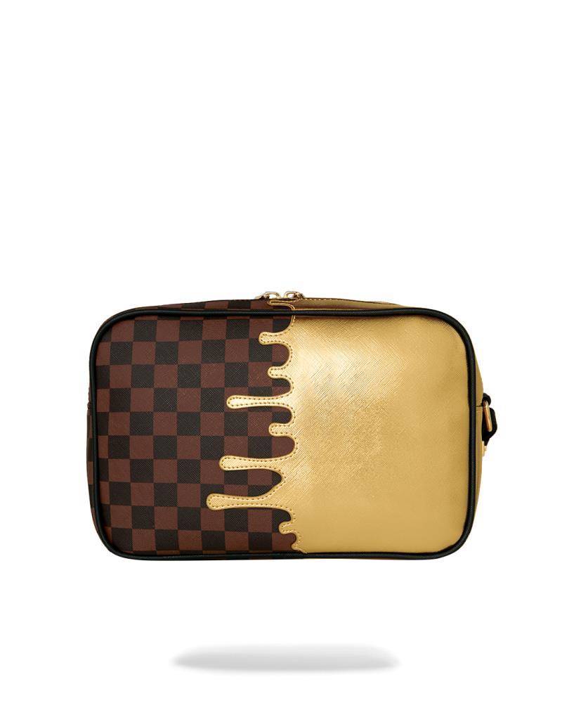 SPRAYGROUND SHARKS IN PARIS GOLD DRIP TOILETRY BRICK