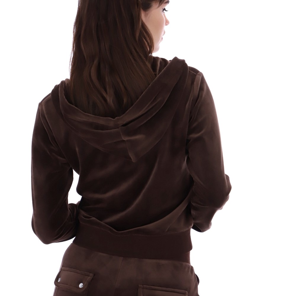 JUICY COUTURE ROBERTSON CLASSIC VELOUR ZIP HOODIE