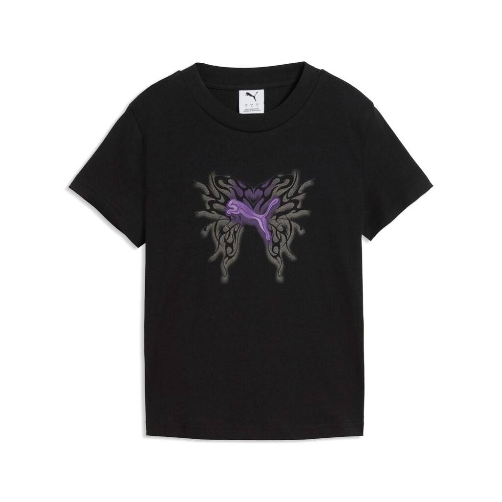 PUMA STREET GLAM SLIM SHORT GRAPHIC TEE