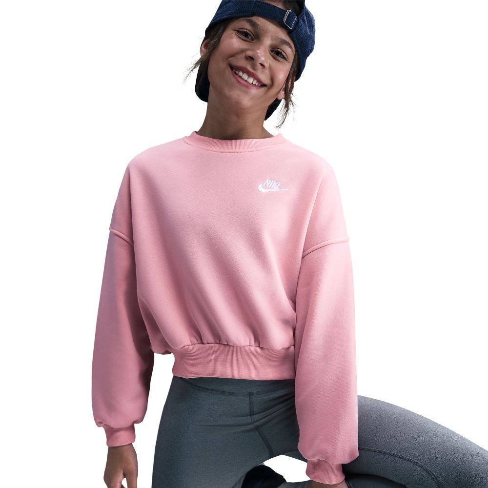 NIKE GIRLS NSW FLEECE BOXY CREW-NECK