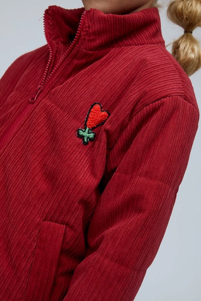 COMPANIA FANTASTICA CYCLAMEN PATCH CORDUROY COAT