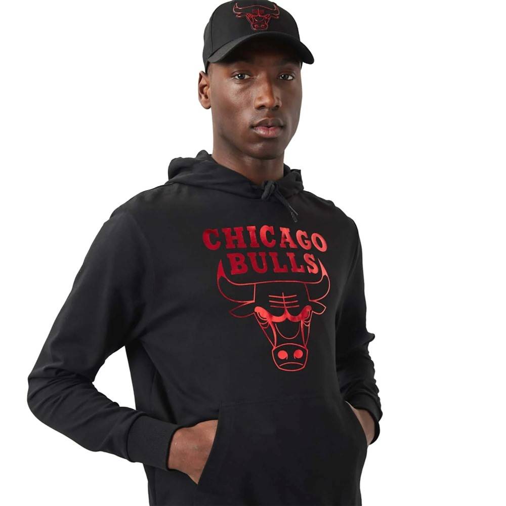 NEW ERA NBA CHICAGO BULLS FOIL PRINT HOODIE