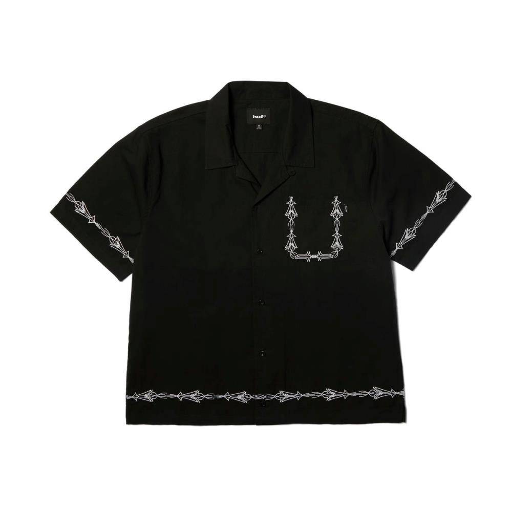 HUF PINSTRIPE EMB S/S RESORT SHIRT