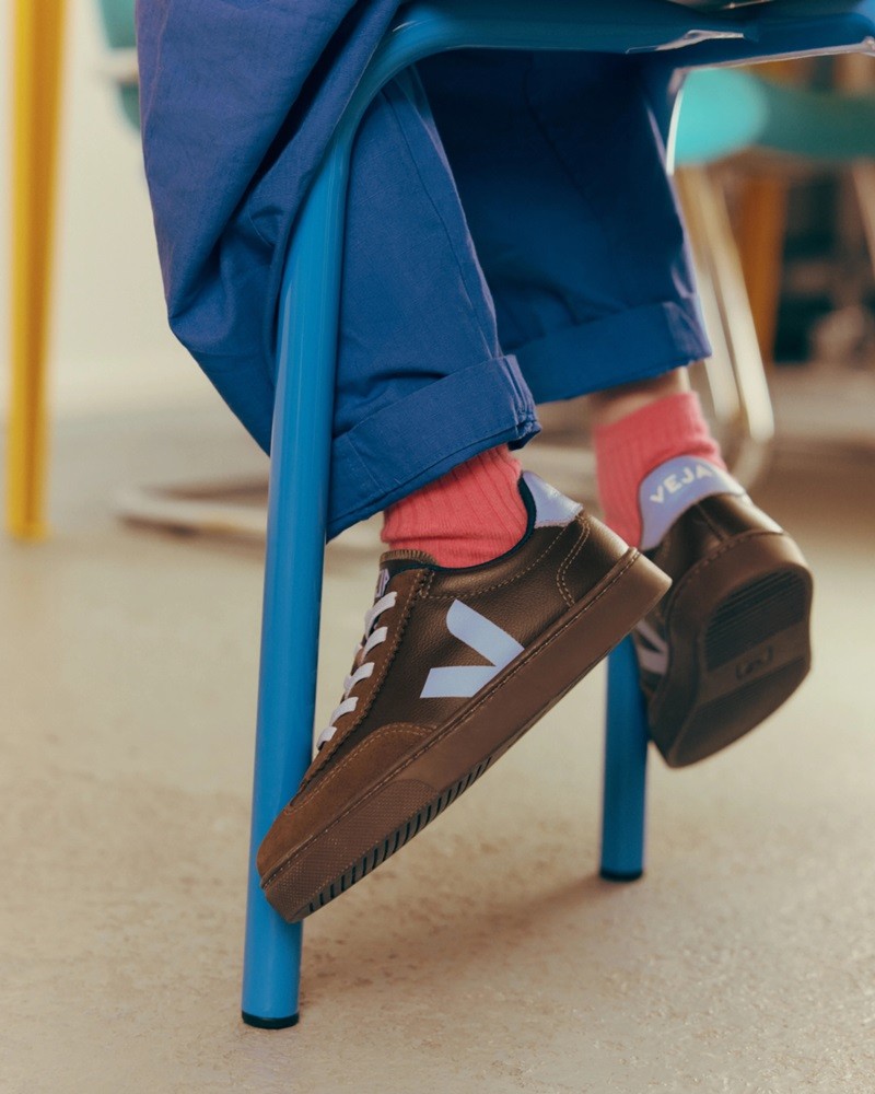 VEJA VOLLEY ELASTIC LACES LEATHER INFANT