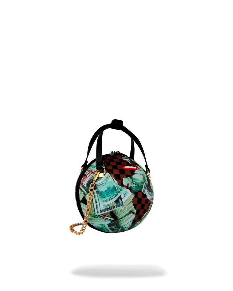 SPRAYGROUND MONEY BANKS GLOBE HANDBAG