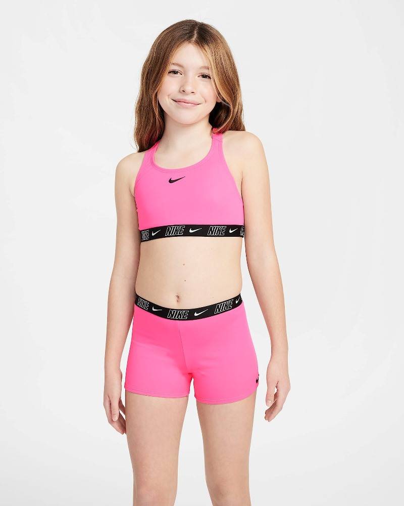 NIKE GIRLS LOGO TAPE RACERBACK BIKINI & SHORT SET