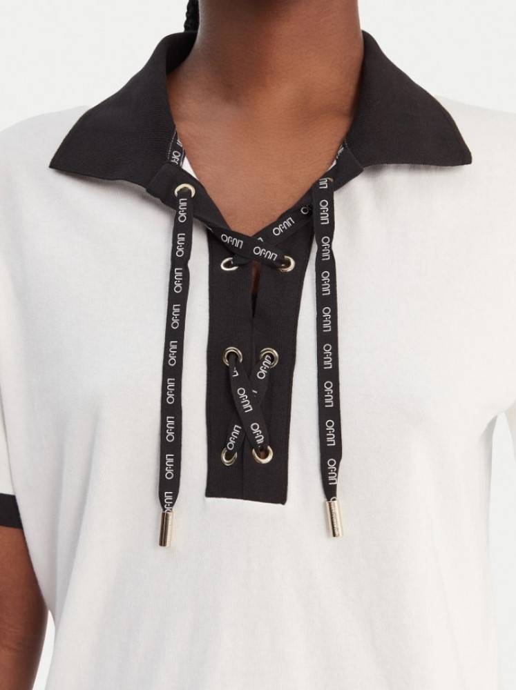 LIU JO POLO T-SHIRT WITH LOGO STRAP