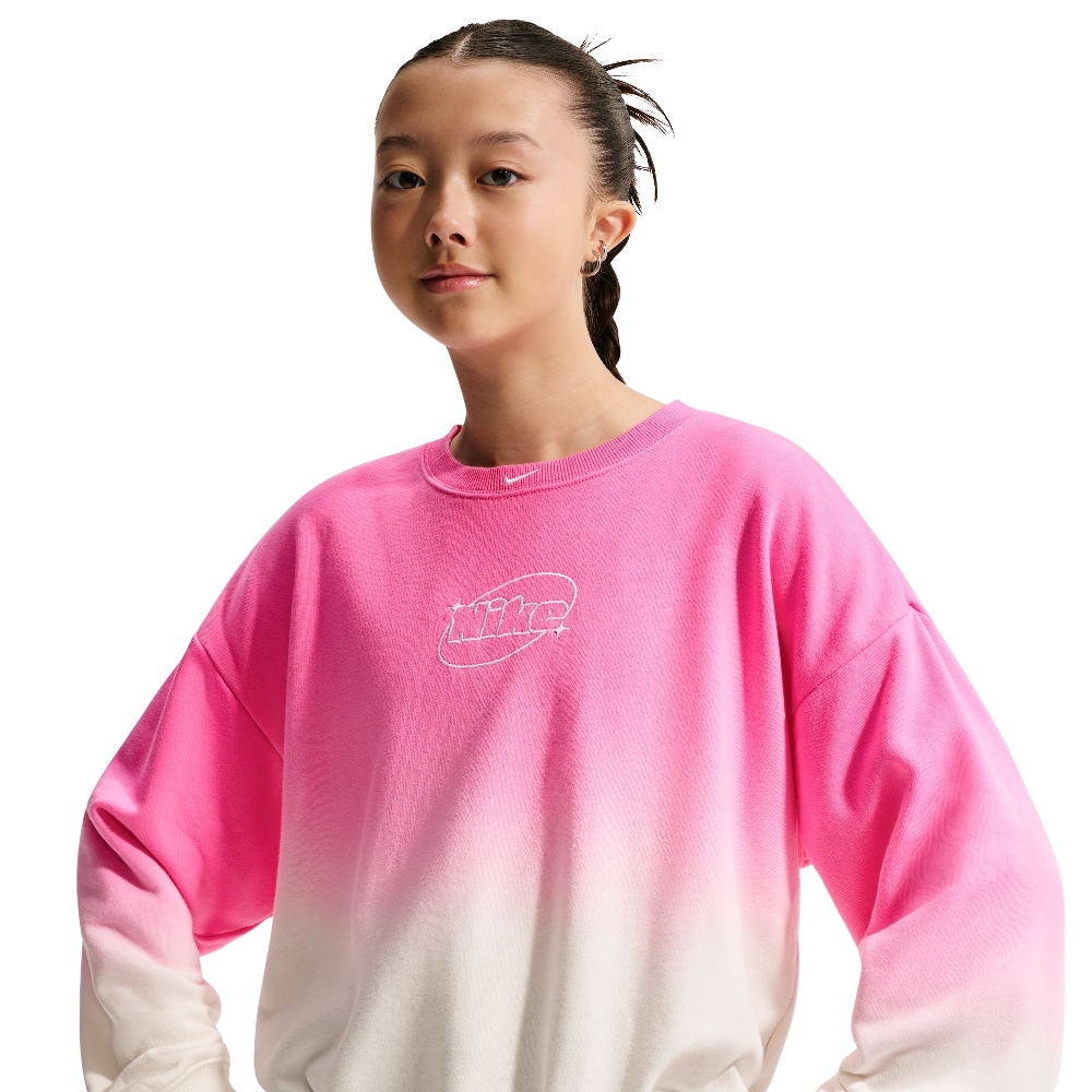NIKE STUDIO GIRLS LIGHT WEIGHT LOOSE GFX CREW