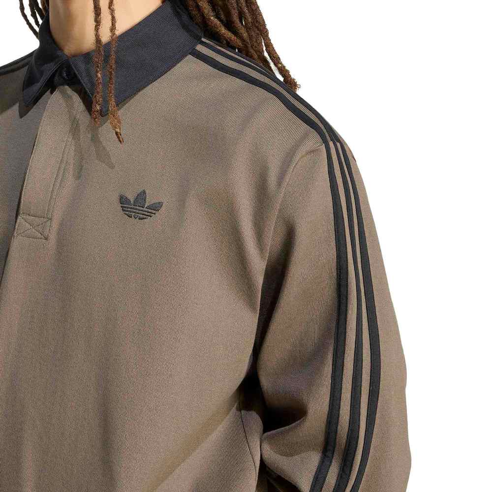 ADIDAS ORIGINALS M 3-STRIPES RUGBY LONG-SLEEVE POLO