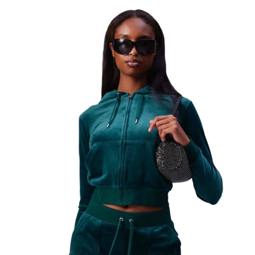JUICY COUTURE ROBERTSON CLASSIC VELOUR ZIP HOODIE