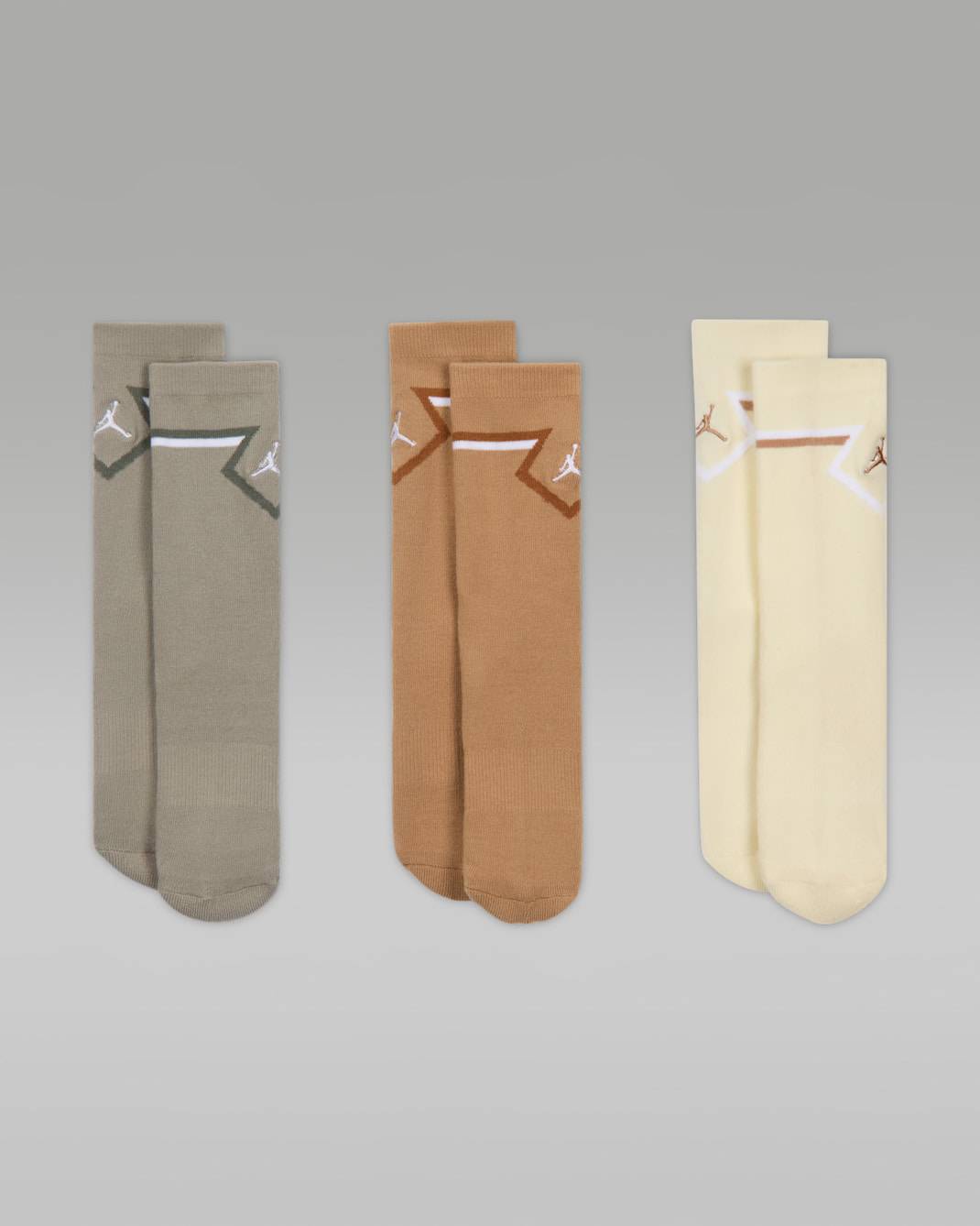 NIKE JORDAN DIAMOND 3PK CREW SOCKS