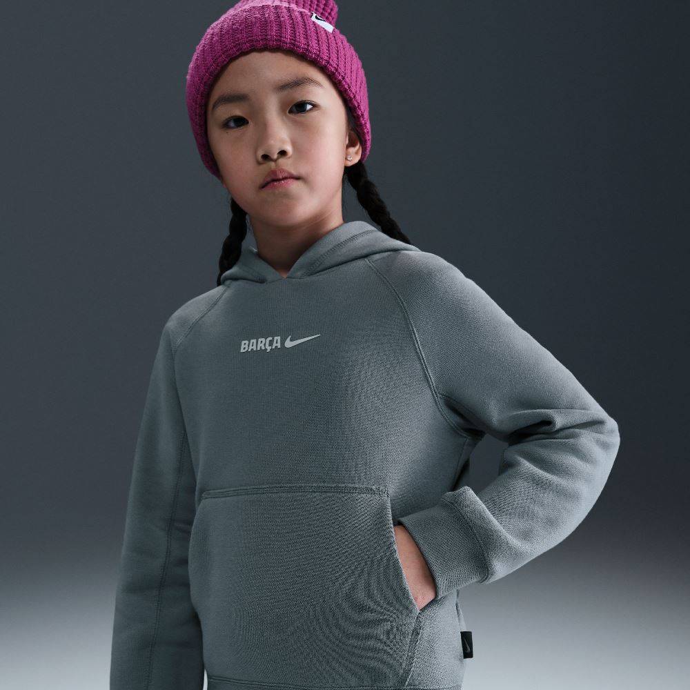 NIKE BARCELONA NSW KIDS AIR PULLOVER HOODIE