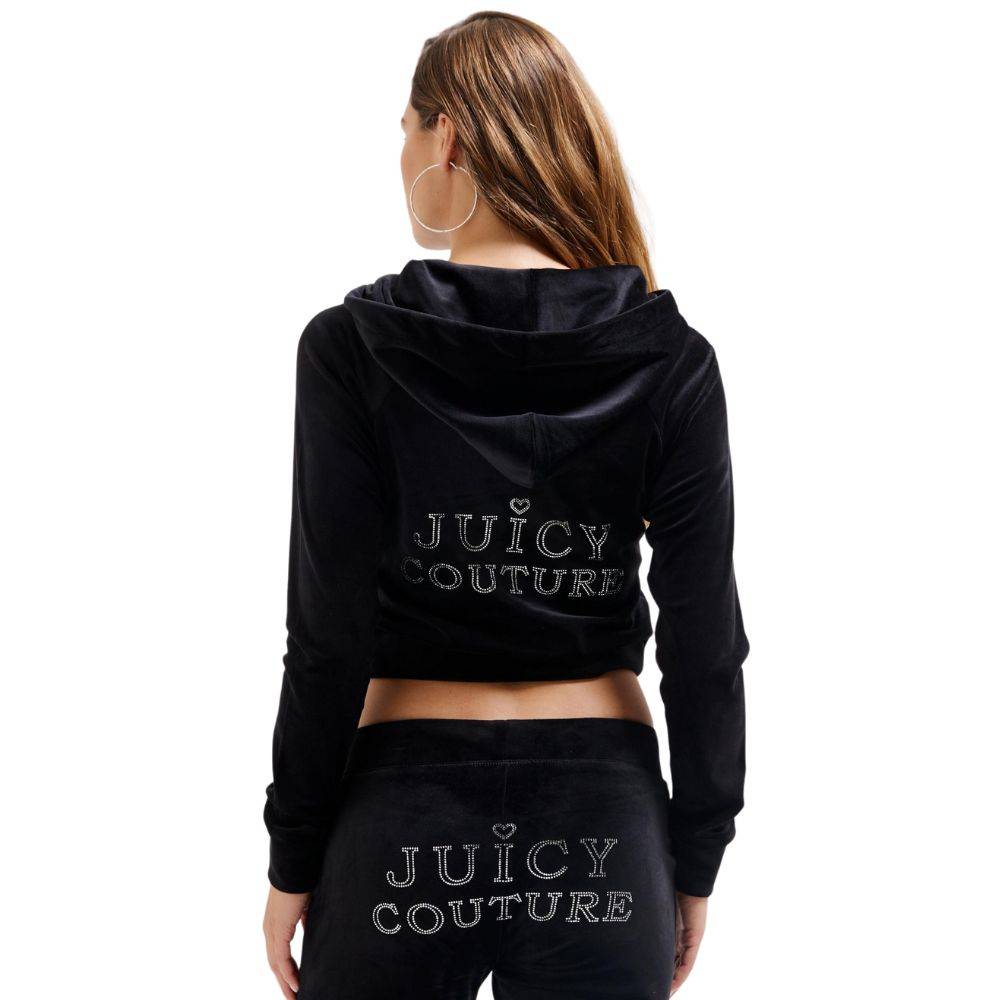 JUICY COUTURE REGAL DIAMANTE CLASSIC VELOUR MADISON HOODIE