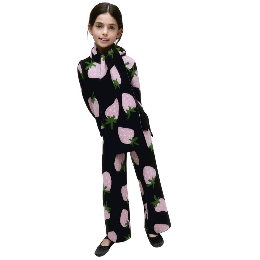 COMPANIA FANTASTICA STRAWBERRY KNITTED TROUSERS