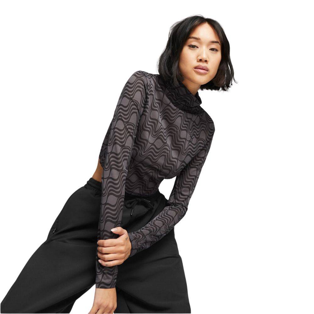 PUMA WINTER RINK SEE THROUGH LONGSLEEVE TOP