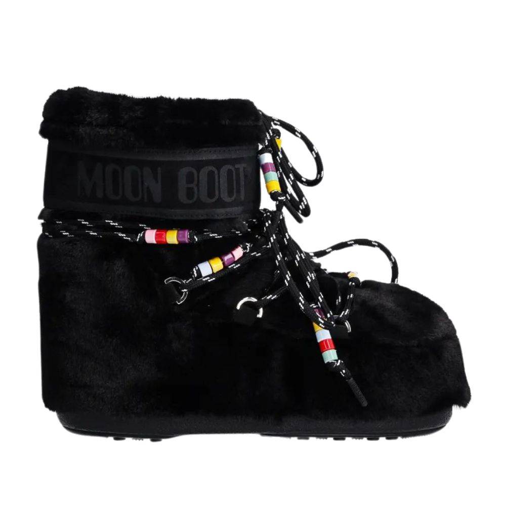 MOON BOOT ICON LOW FAUX FUR BEADS