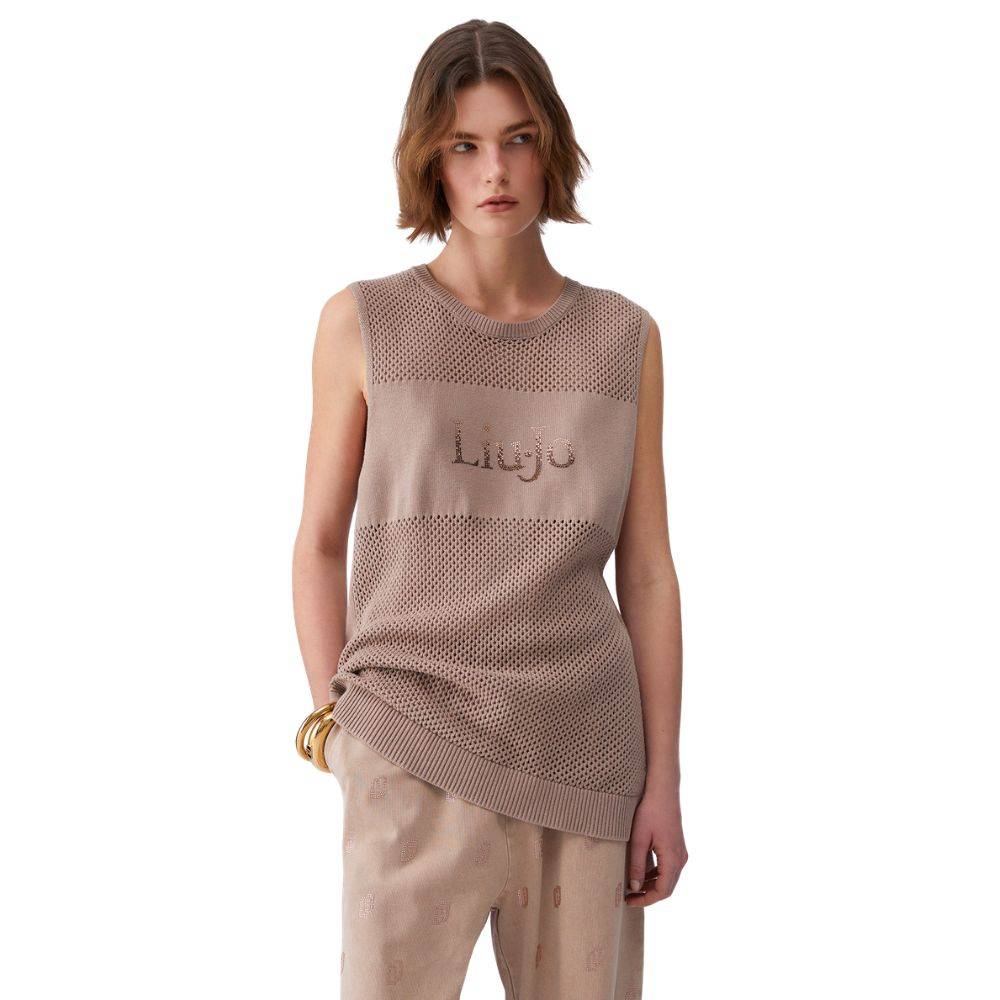 LIU JO OPENWORK KNIT TOP