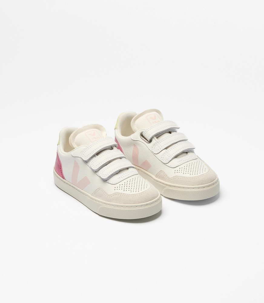 VEJA V-90 ORGANIC TRACED LEATHER KIDS