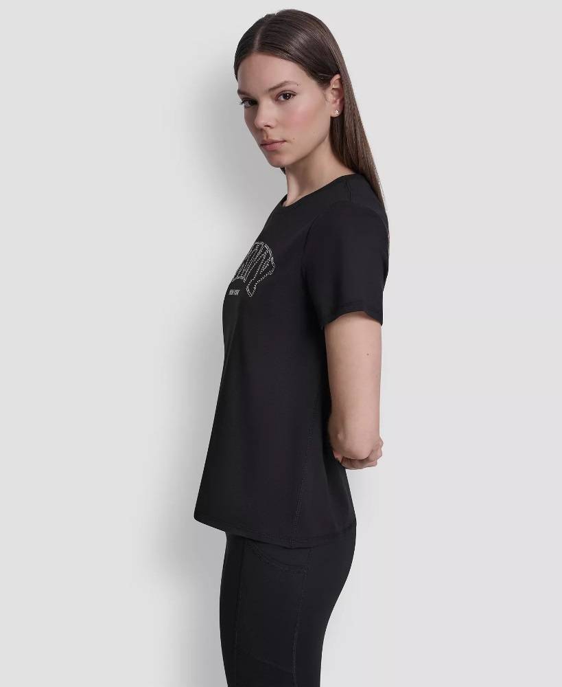 DKNY VARSITY NY LOGO SHORT SLEEVE RELAXED FIT TEE
