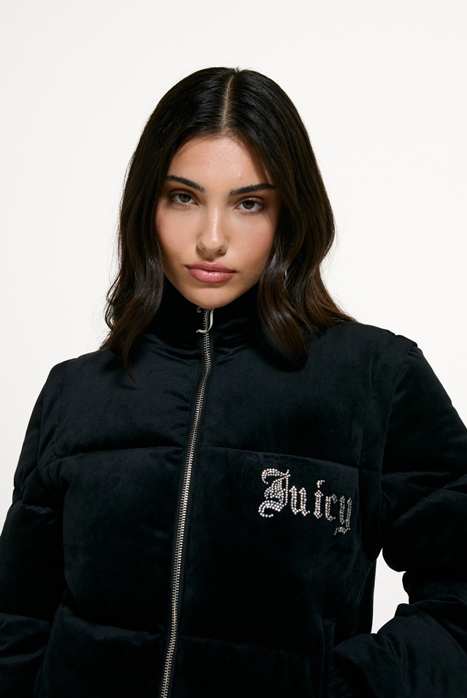 JUICY COUTURE MARGO DIAMANTE CONVERTIBLE PUFFER GILET