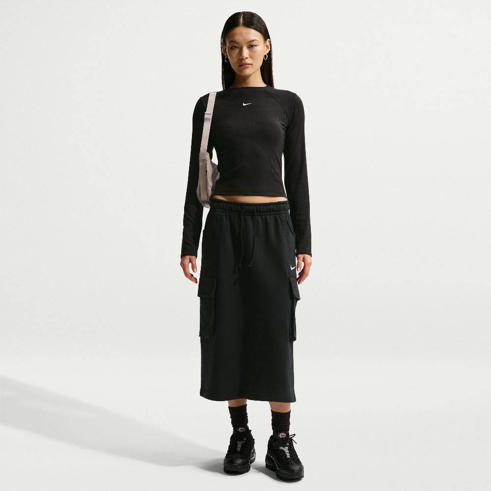 NIKE NSW CHILL-KNIT RIB LONG-SLEEVE TOP