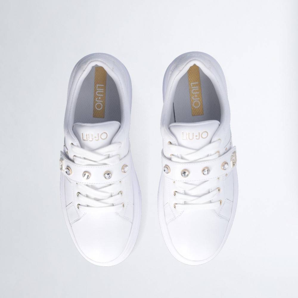 LIU JO SELMA 05 - PLATFORM SNEAKERS WITH JEWEL STONES
