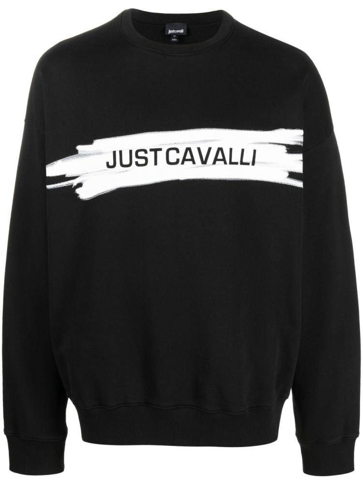 JUST CAVALLI LOGO PRINT CREW SWEATSHIRT