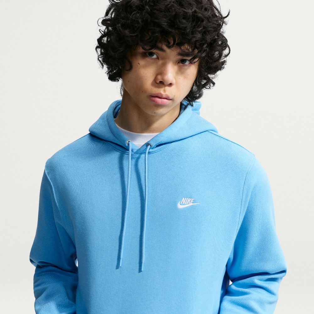 NIKE CLUB BRUSHED FLEECE PULLOVER HOODIE