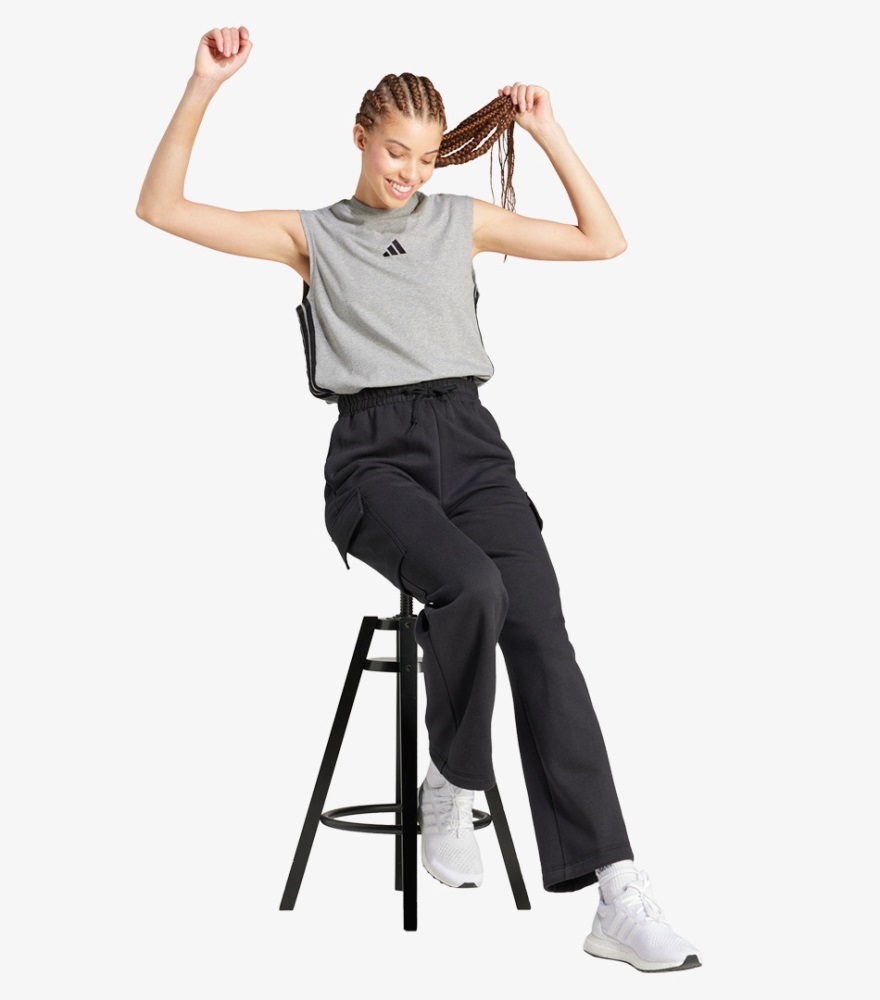 ADIDAS ESSENTIALS LINEAR FLEECE CARGO PANTS