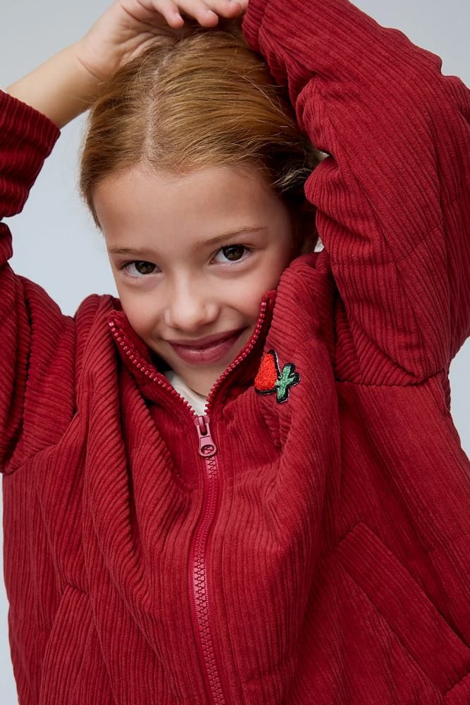 COMPANIA FANTASTICA CYCLAMEN PATCH CORDUROY COAT