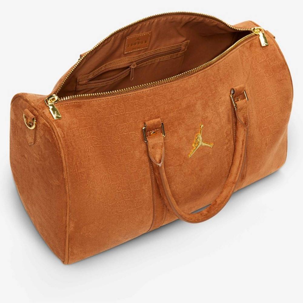 NIKE JORDAN SUEDE MONOGRAM DUFFLE