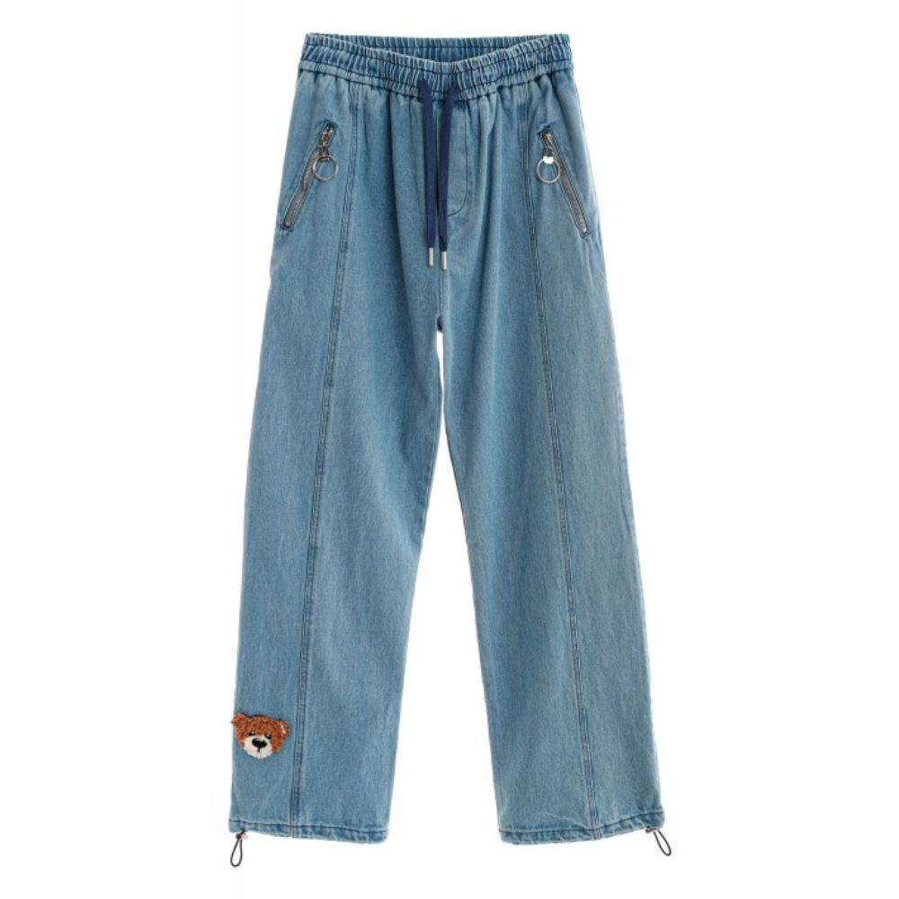 MWM TEDDY BEAR WIDE LEG DENIM PANTS