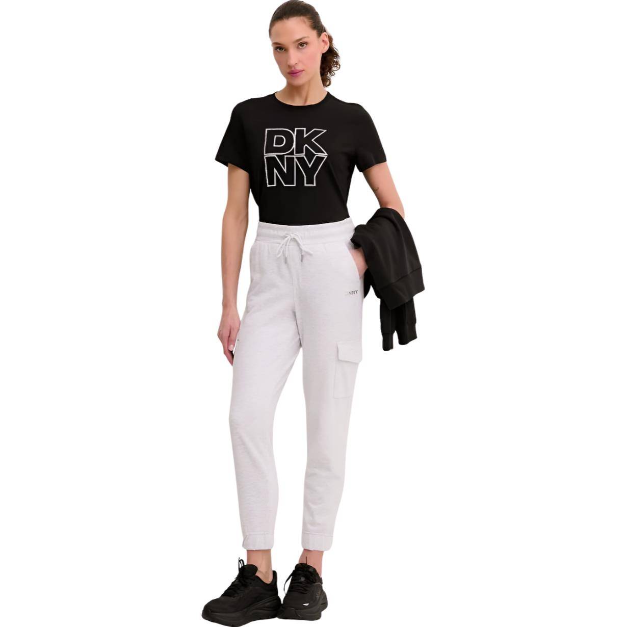 DKNY DIAMANTE LOGO SHORT SLEEVE TEE