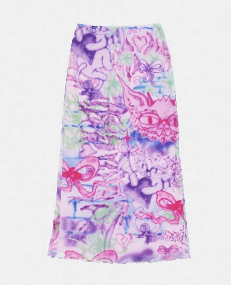 SANTA CRUZ STRIP DIGI MESH SKIRT