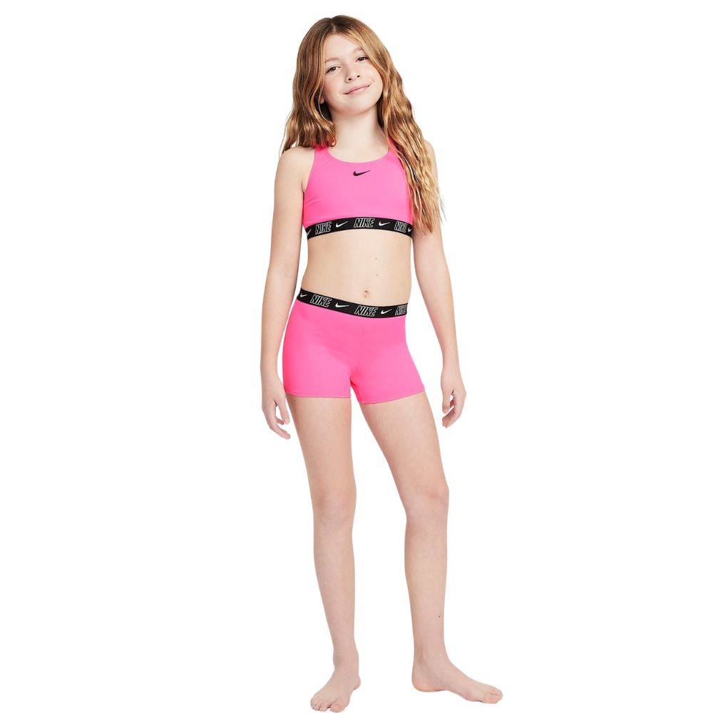 NIKE GIRLS LOGO TAPE RACERBACK BIKINI & SHORT SET