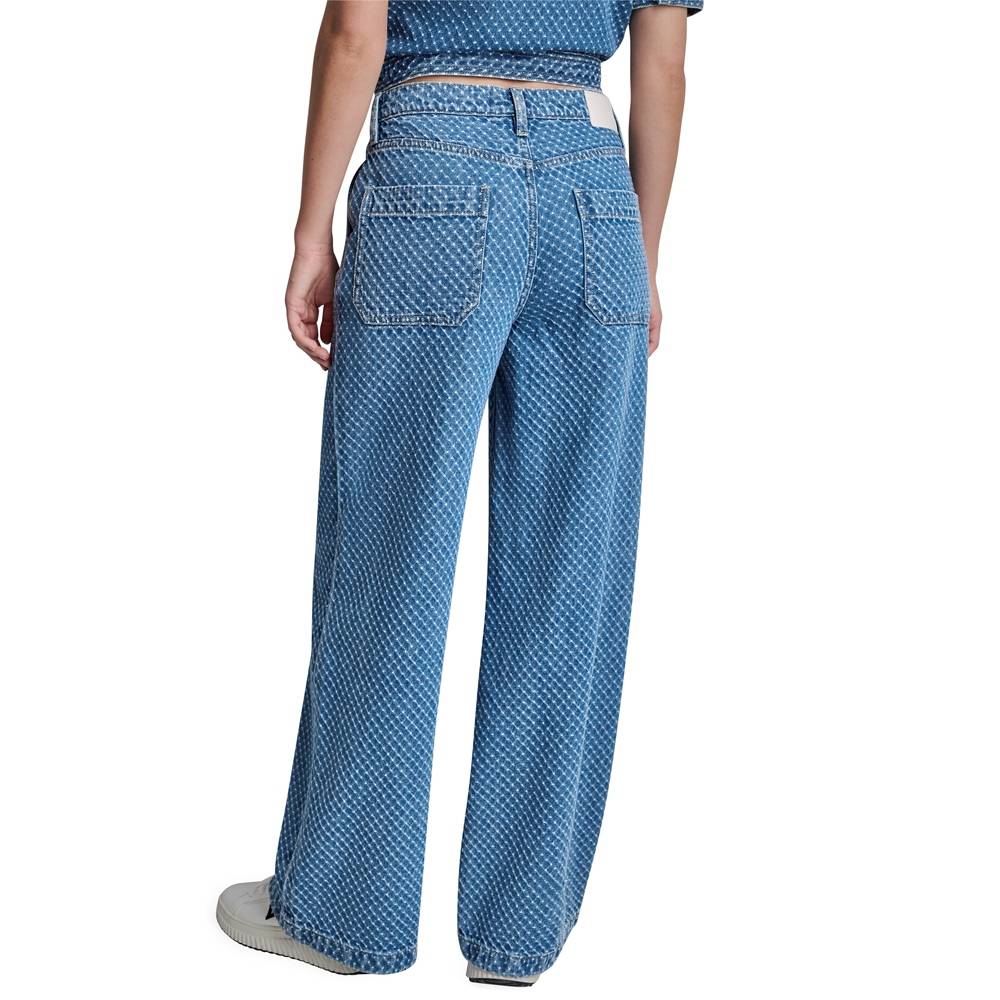 DKNY MID RISE WIDE LEG WITH SLASH POCKETS JEANS