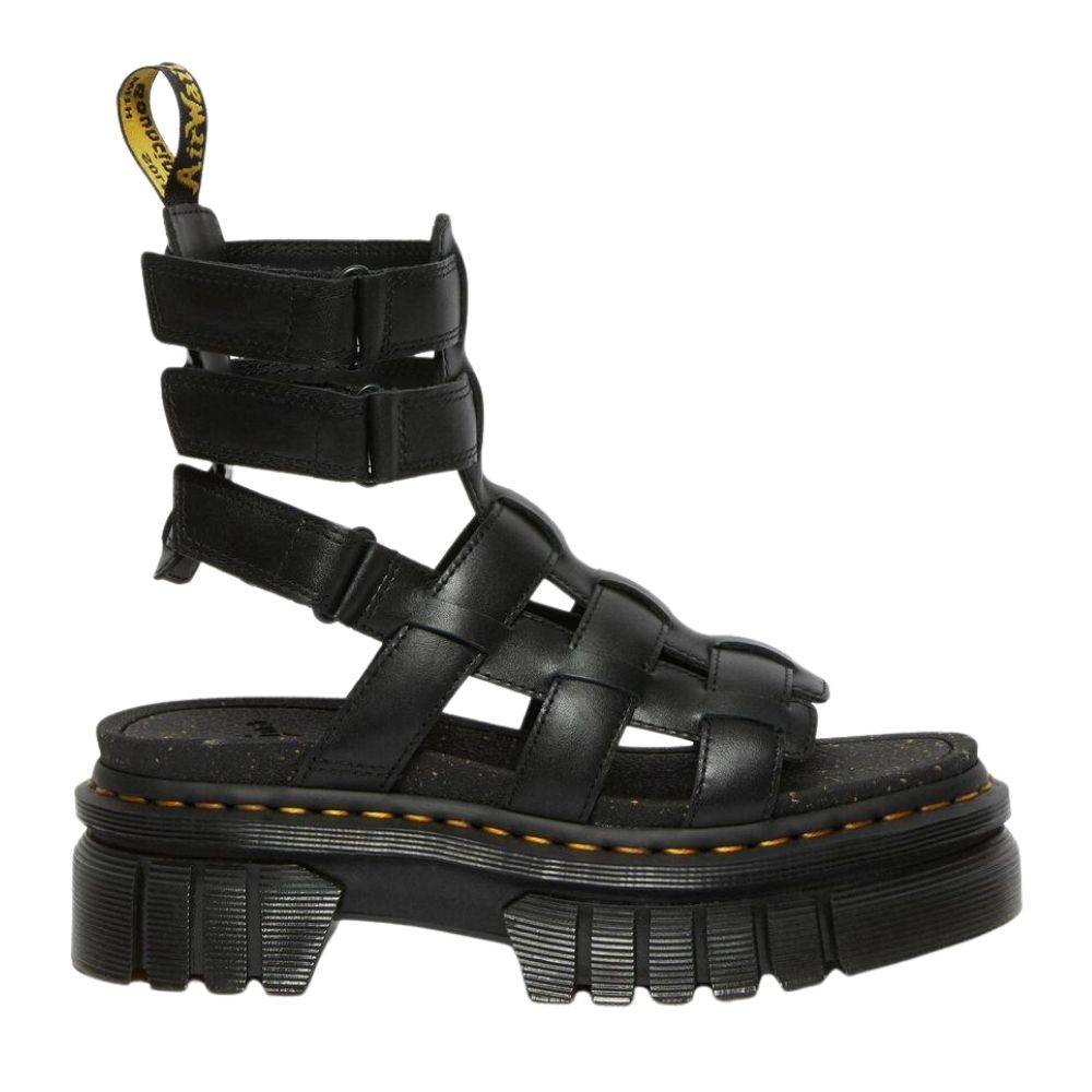 DR. MARTENS RICKI NAPPA LUX LEATHER PLATFORM GLADIATOR SANDALS