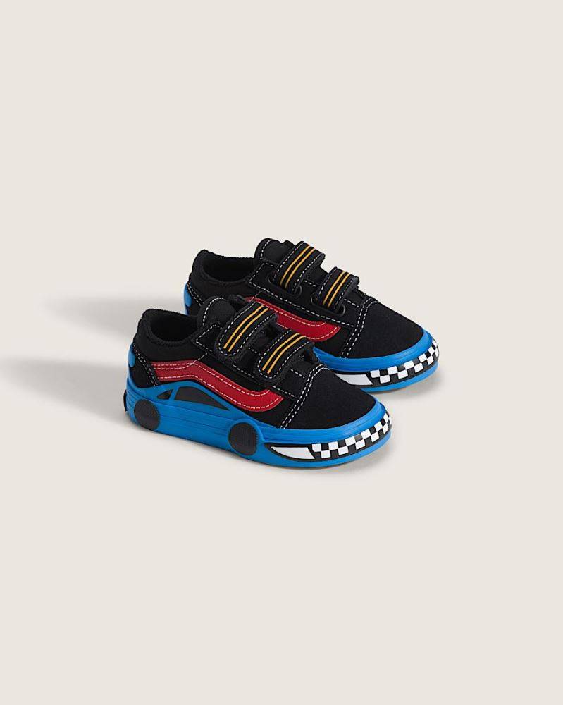 VANS TODDLER OLD SKOOL V CAR SHOES (1-4 YEARS)
