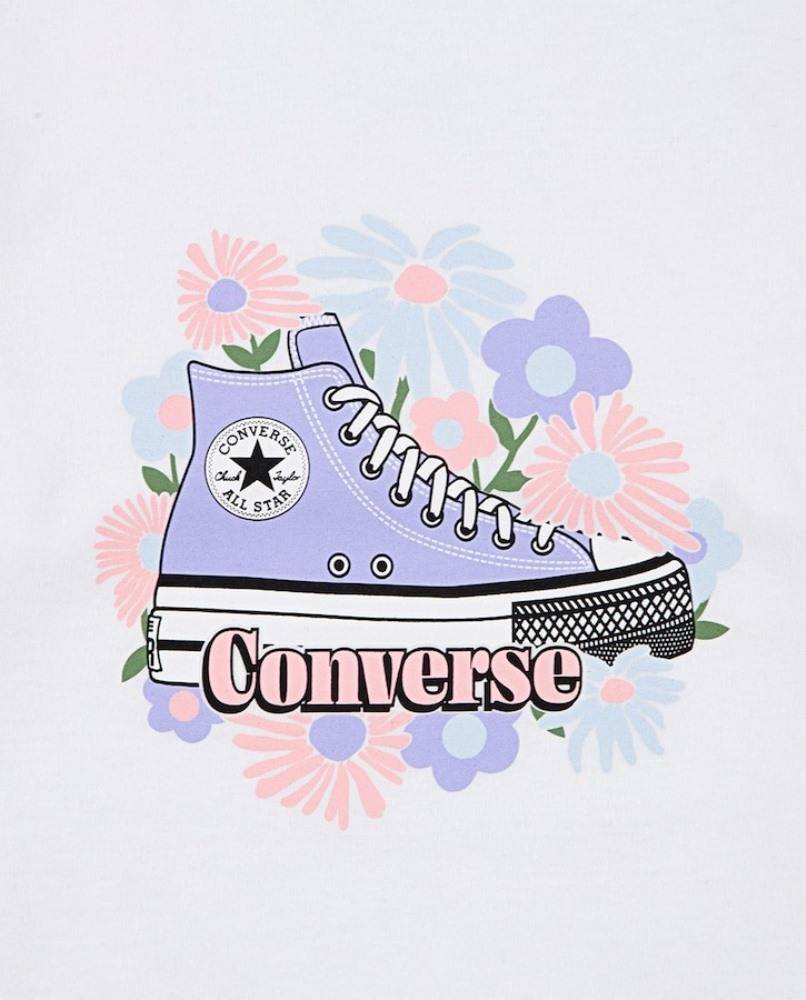 CONVERSE GIRLS FLORAL SNEAKER TEE & SHORT