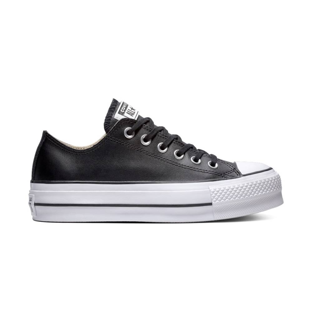 CONVERSE ALL STAR PLATFORM LEATHER LOW-TOP