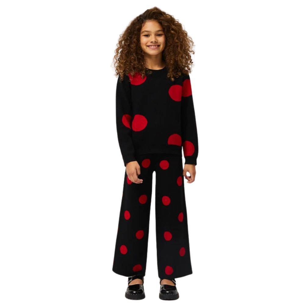 COMPANIA FANTASTICA GIRLS POLKA DOTS KNIT JUMPER