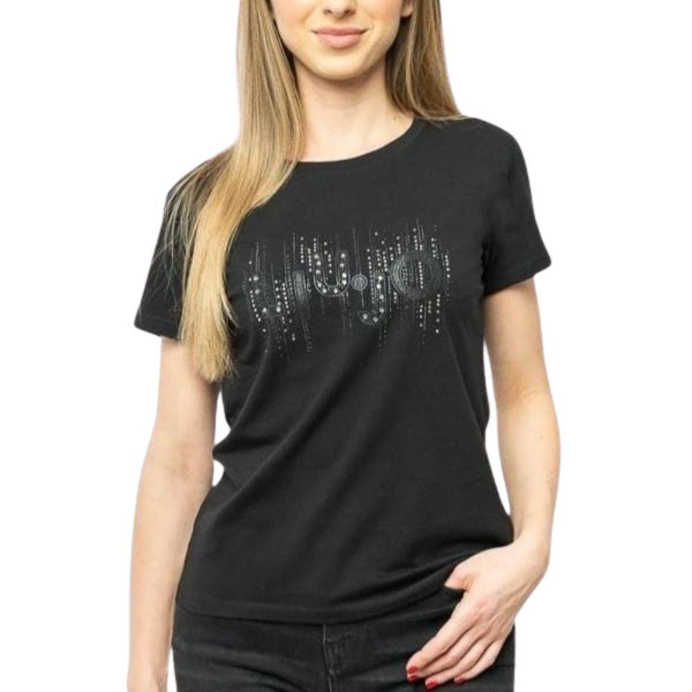 LIU JO LOGO SEQUINS T-SHIRT
