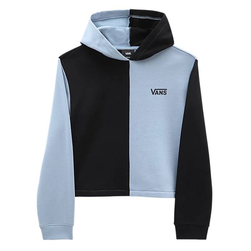 VANS GIRLS BLOCK IT CROPPED HOODIE
