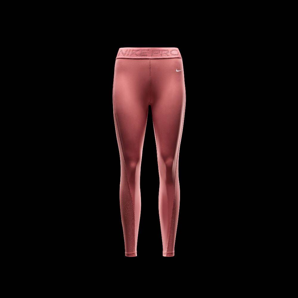 NIKE PRO DRI-FIT MED-RISE 7/8 MESH PANELED LEGGINGS